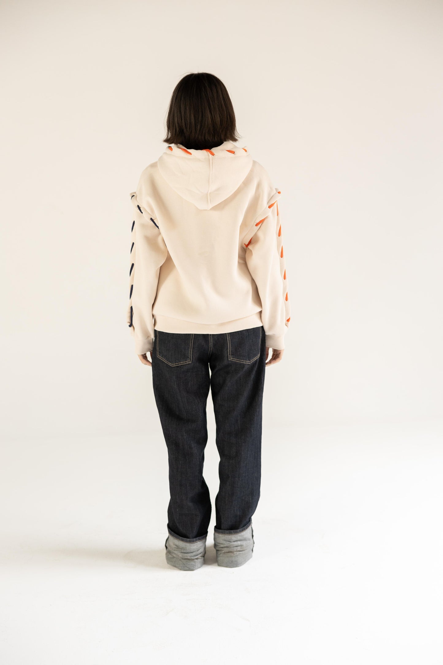 Wired Zip-up Hoodie in Nude